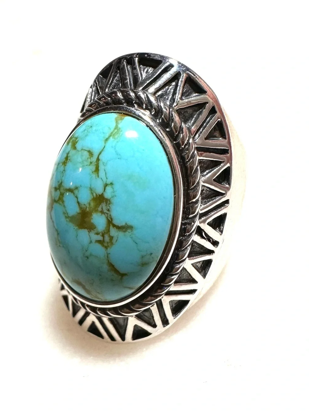 Jay King Campitos Turquoise Oval Cabochon Sterling Silver Ring